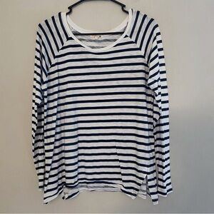 Sundry Maritime Stripe Pima Cotton Tee